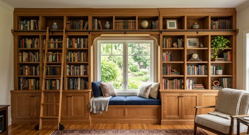 Built In Bookcase Installation in Woodbridge, VA