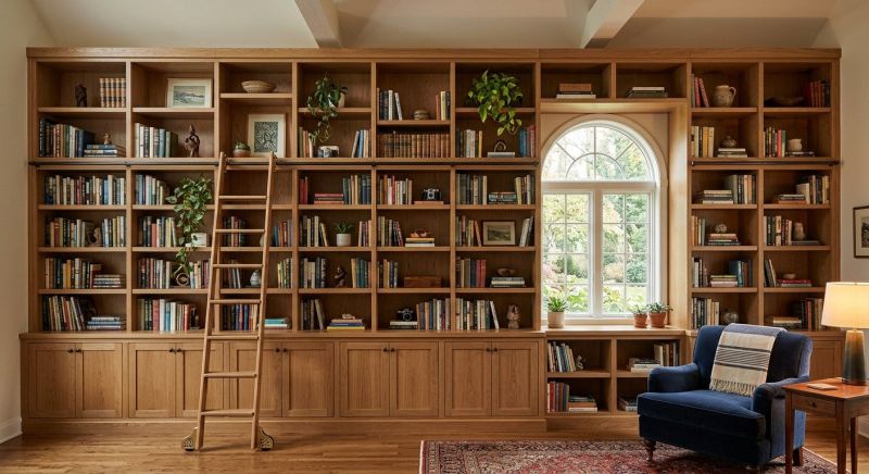 Custom Bookcase Installation in Durham, NC