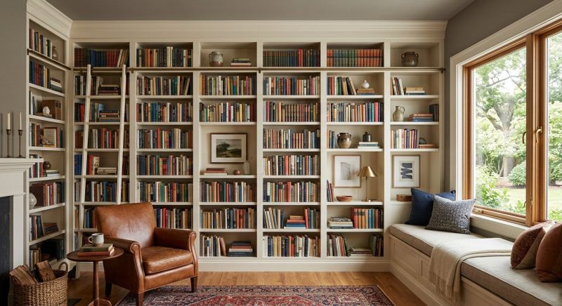Built In Bookshelves Installation in Fairfax, VA